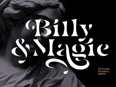 Billy Magie - Stylish Stencil Serif Font branding design display elegant elegant fonts font design font family fonts fonts collection lettering logo minimal modern fonts sans serif sans serif font serif font serif fonts simply typeface typography