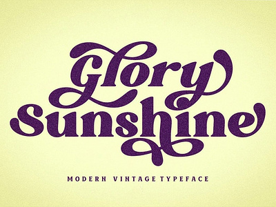 Glory sunshine font