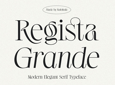 Regista Grande | Modern Display Serif Font aesthetic branding classic contemporary design display elegant expressive fashion font fonts italic lettering ligature logo modern sans serif serif ui wedding