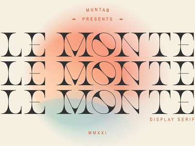 Le Monte | Serif Display Font aesthetic chic classic classy display elegant feminine fonts hippy lettering logo lovely luxury masthead minimalist modern sans serif trippy typography wedding