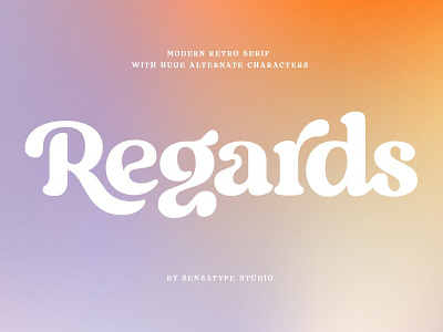 Regards | Modern Display Font branding chic classic display display font display fonts font headline logo logo font modern poster poster design retro serif serif font trend typeface unique vintage