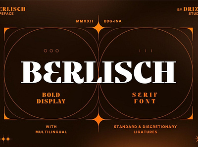 Berlisch Display Font berlisch bold display display font drizy feature featured font fonts handpicked ligature logo logo font new popular serif trending trendy typeface typography