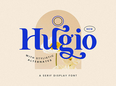 Hugio Display Font branding font classic classic font classic typeface classy classy font display font display type elegant elegant font fashion font fashionable font hipster logo modern font modern serif serif serif font serif typeface vintage type