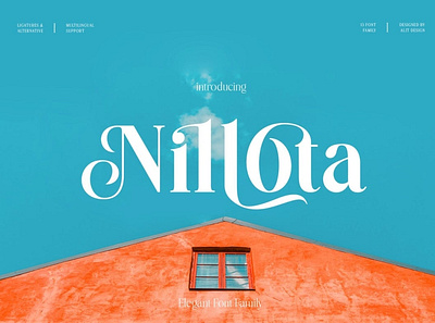 Nilota Display Font beautiful classic deluxe design display elegant fonts formal header lettering ligature logo logotype normal sans serif serif swash trend vintages wedding