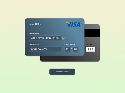 Daily UI 002 - Credit Card Checkout