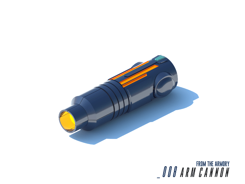 ARM CANNON 3d animation arm design dribbble fun games gif illustration justin loop twitch