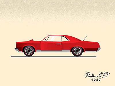 Pontiac Gto 1967 2d colors design dribbble illustration mafia old retro sketching vehicle