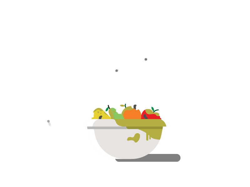 Rotten Food 2d animation dribbble fly food gross icon illustration loop motion vector