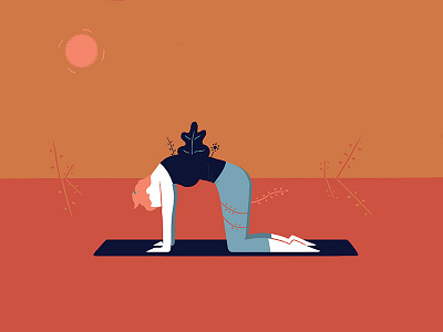 under the sun design drawing illustration sun yoga