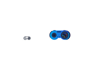 Game Controller 2d color design icon retro vector vintage