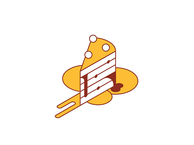 Gâteau cake food icon illustration isometric