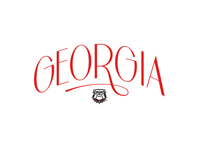 Georgia Bulldogs apparel custom sans serif typography