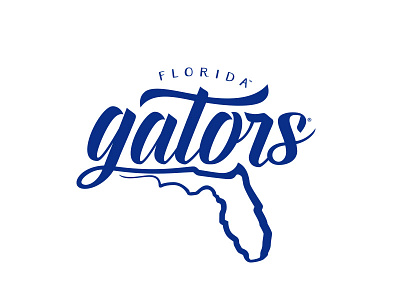 Florida Gators apparel custom script typography