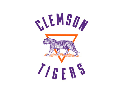 Clemson Tigers apparel custom sans serif typography