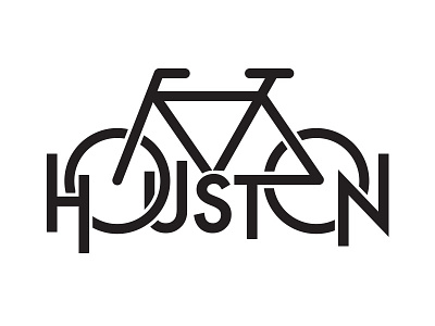 Bike Houston apparel bike branding custom cycling illustration modern sansserif tshirt type typographic typography