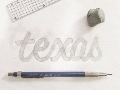 Texas Sketch custom fat flow hand drawn script thick type typography