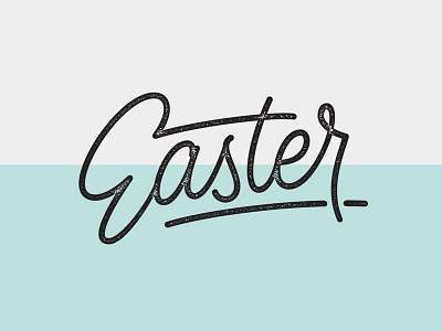 Easter Script cursive custom easter hand drawn pastel script texture type typography vintage