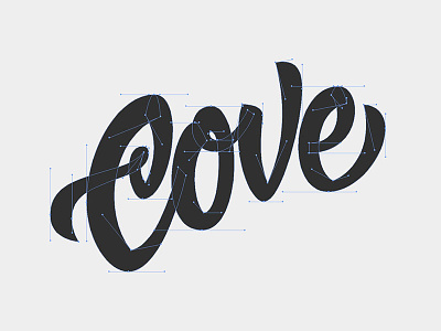 Cove Process anchor bezier branding cove curves custom fat logo process script type typography