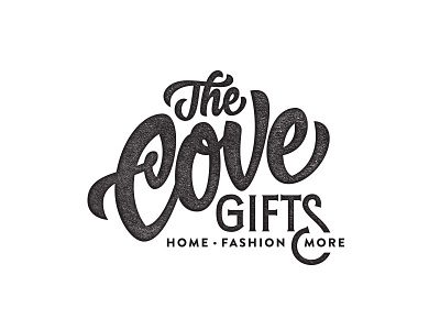 The Cove Logo bold branding brush cove logo script serif texture type typography