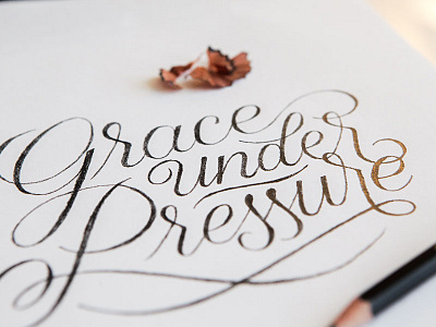 Grace Under Pressure process branding hand lettering lettering process sketch