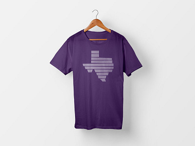 Texas Layered Shirt graphic layered purple screen print texas tshirt