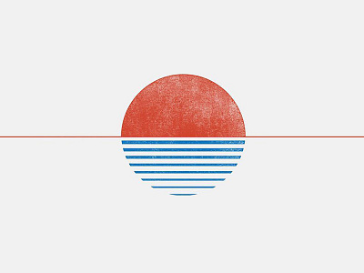 Sunset design gradient illustration sunset water