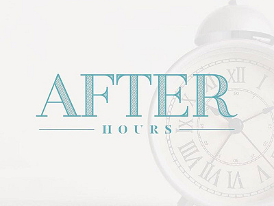 After Hours after block clock hours serif slab time typography