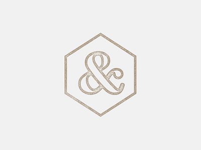 Ampersand ampersand branding hexagon identity logo mark texture