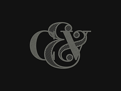 C&V Monogram ampersand branding c logo monogram texture v