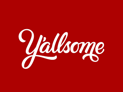Y'allsome Logo Final apparel branding custom hand lettering lettering logo script southern yall yallsome