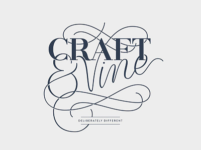 Craft & Vine craft flourish hand lettering lettering script serif vector vine