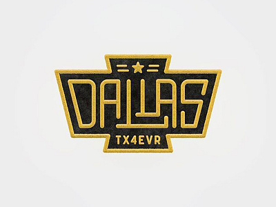 Dallas Badge badge black custom dallas gold lettering texas typography yellow