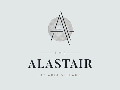 The Alastair alastair apartment brand branding lockup logo real estate serif