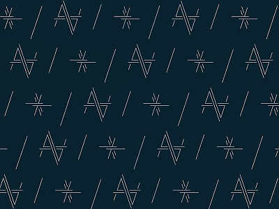 The Alastair Pattern linear navy pattern typography