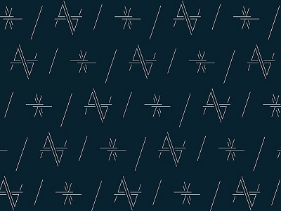 The Alastair Pattern linear navy pattern typography