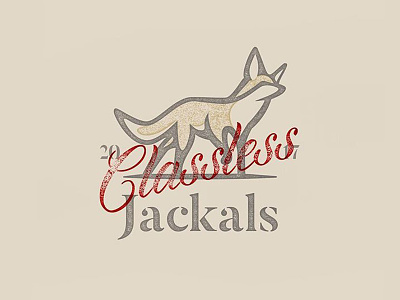 Classless Jackals branding classless fox illustration jackal jackals logo stamp