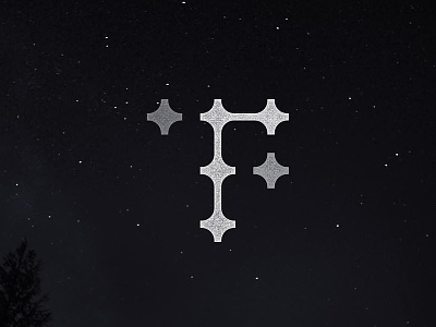 TF Stars Monogram monogram night sky stars texture tf type typography