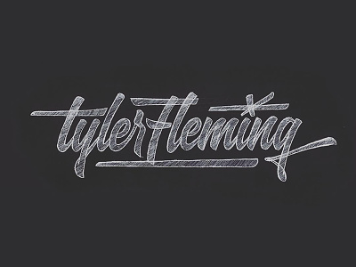 Tyler Fleming brush fleming hand lettering lettering logo name script tflem tyler