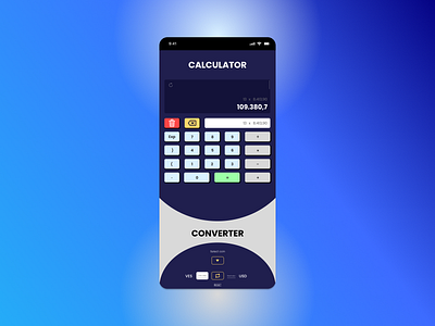 UI Design - Calculator and converter app calculator converter design graphic design ui