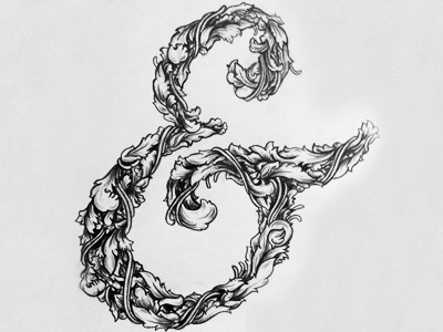 Hand Done Ampersand ampersand and hand drawn pencil type