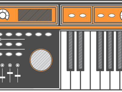 My Kind of Keyboard band illustrator keyboard music synth