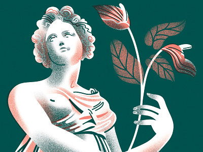 Woman with Anthurium