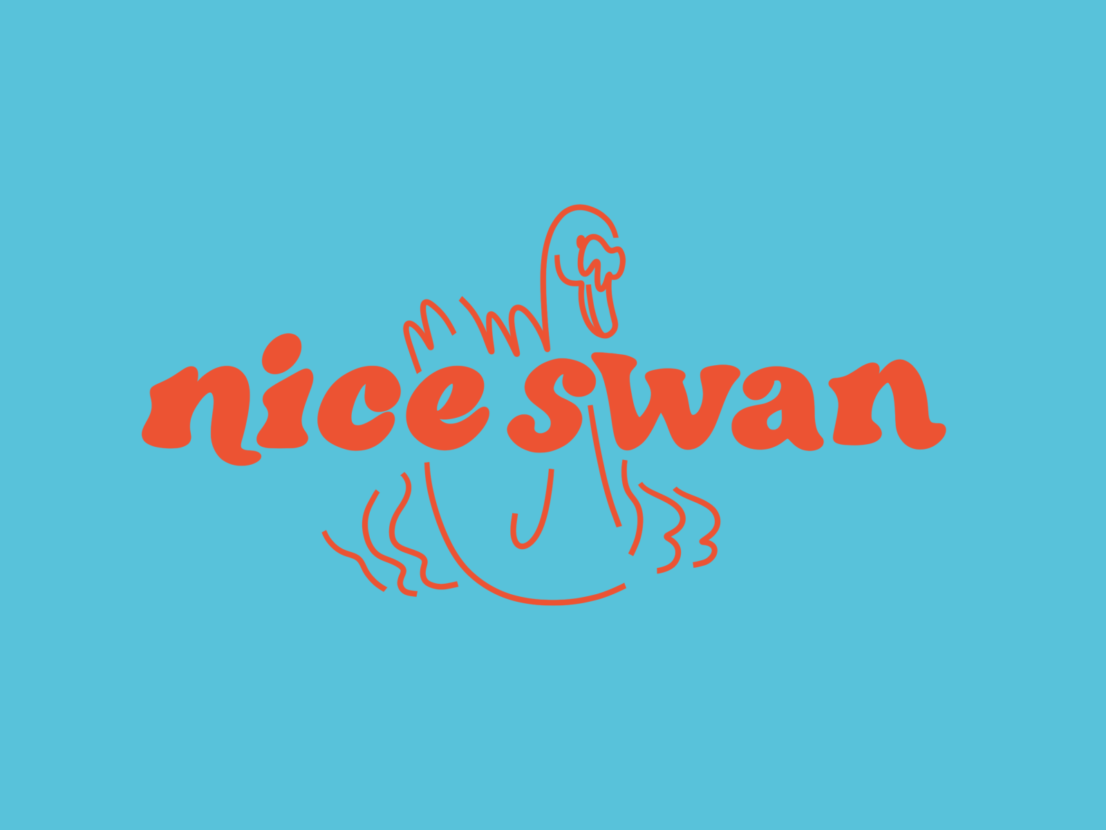 Nice Swan Productions Logo animation blue gif illustration jordan kay logo nice nice swan production company red retro rough seattle stop motion swan