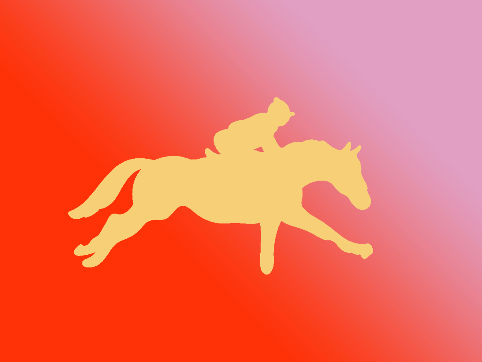 Horsey Loop animated loop animation giphy giphy sticker gradient horse horse race horseback ride horsey illustration jockey jordan kay limited color race horse riding horses