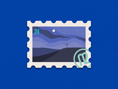 Nighttime stamp branding design environment graphic design illustration illustrator landscape logo vector