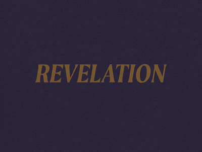 Revelation Main Title branding design graphic design illustrator typography vector