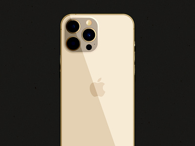 iPhone 13 Pro apple branding computer design gold graphic design illustration illustrator logo phone vector