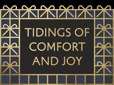 Tidings of Comfort and Joy branding card christmas design graphic design holiday illustration illustrator logo monoline present typography