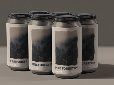 Pine Forest IPA beer brand branding can design graphic design illustration illustrator ipa label package packaging packaging design typography wrapper