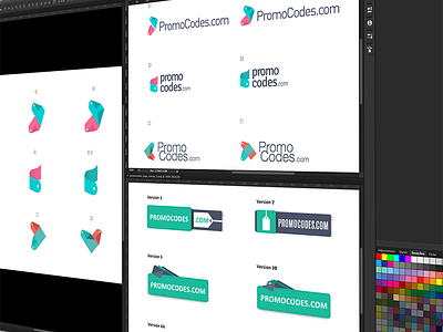 PromoCodes.com Logo Comps codes logo coupons logo folded logo logo comps logos